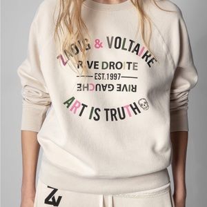 Zadig&Voltaire Upper Blason Brode Cotton Sweatshirt NWT Medium